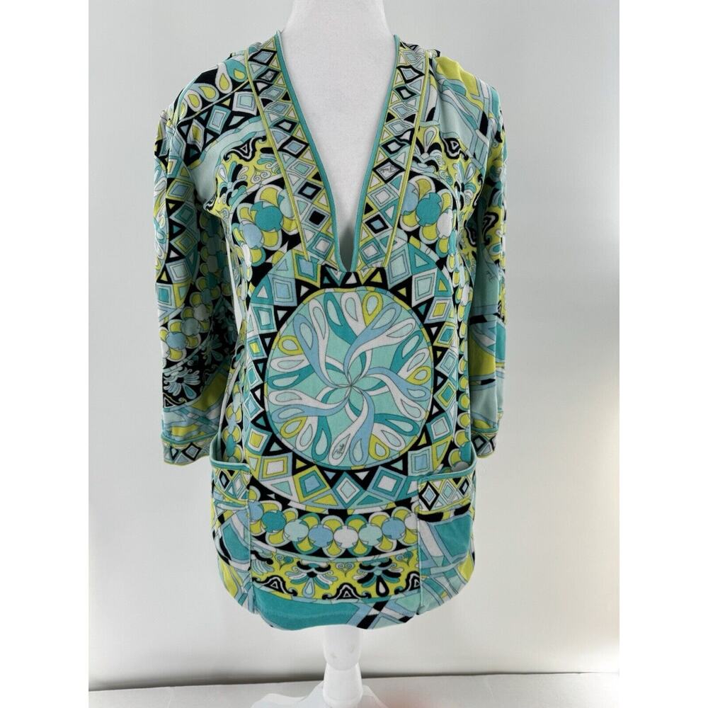 Emilio Pucci Dress Size 8 42 Terrycloth Beach Resort Hooded Swim Cover Up - Picture 5 of 16
